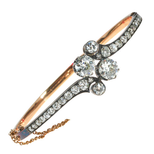 DIAMANT-ARMSPANGE : Frankreich, um 1900 (DOBIASCHOFSKY AUKTIONEN AG)