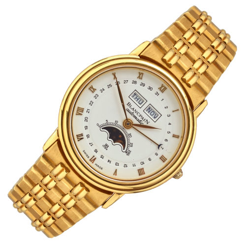 BLANCPAIN : Herrenarmbanduhr 'Villeret Moonphase' (DOBIASCHOFSKY AUKTIONEN AG)