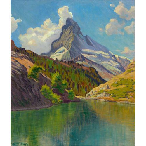 WALDEMAR THEOPHIL FINK : 'Sp�tsommertag mit aufsteigenden Gewitterwolken am Matterhorn' (DOBIASCHOFSKY AUKTIONEN AG)