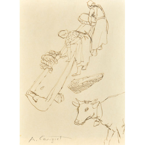 ALOIS CARIGIET : Am Trog (DOBIASCHOFSKY AUKTIONEN AG)
