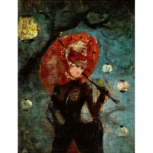 JULES CHRET : Femme au parasol (DOBIASCHOFSKY AUKTIONEN AG)