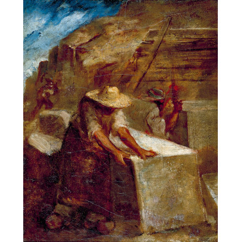 JEAN FRAN�OIS MILLET : Arbeiter im Steinbruch (DOBIASCHOFSKY AUKTIONEN AG)