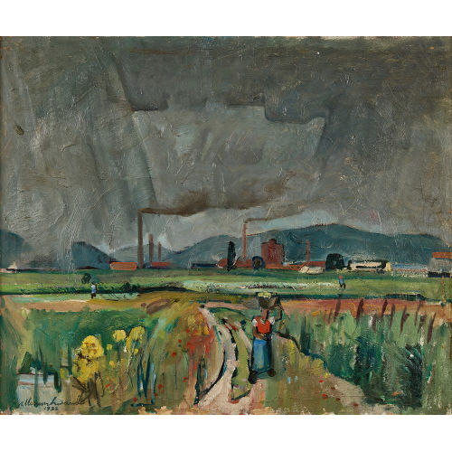 ALBERT NEUENSCHWANDER : 'Landschaft bei Aarberg' (DOBIASCHOFSKY AUKTIONEN AG)