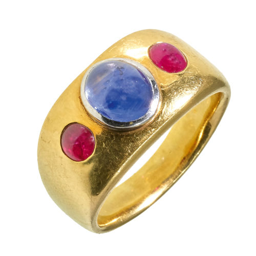 SAPHIR-RUBIN-RING : (DOBIASCHOFSKY AUKTIONEN AG)