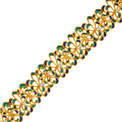 SMARAGD-BRILLANT-BRACELET : G�belin, Luzern (DOBIASCHOFSKY AUKTIONEN AG)