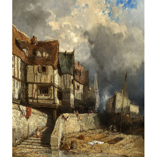 EUG�NE DESHAYES : Am Strand bei Le Havre (DOBIASCHOFSKY AUKTIONEN AG)