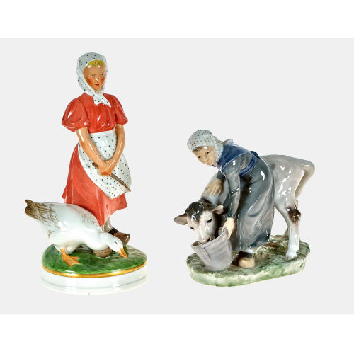 PAAR FIGUREN : Kopenhagen, 1. H�lfte 20. Jh. (Royal Copenhagen) (DOBIASCHOFSKY AUKTIONEN AG)
