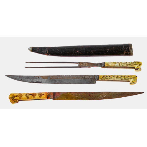 VORLEGEBESTECK UND MESSER : Bosnisch, um 1880 (DOBIASCHOFSKY AUKTIONEN AG)
