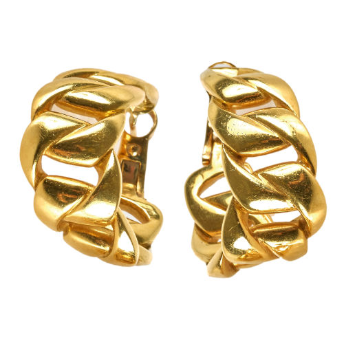 GOLD-OHRRINGE : Cartier, 'Bergame', Paris (DOBIASCHOFSKY AUKTIONEN AG)