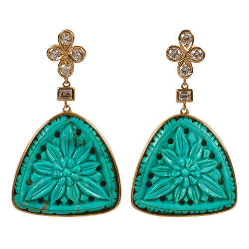 T�RKIS-DIAMANT-OHRH�NGER : (DOBIASCHOFSKY AUKTIONEN AG)