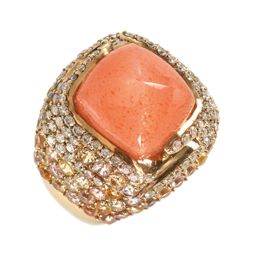 SONNENSTEIN-DIAMANT-RING : (DOBIASCHOFSKY AUKTIONEN AG)