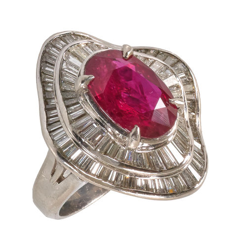 RUBIN-DIAMANT-RING : (DOBIASCHOFSKY AUKTIONEN AG)