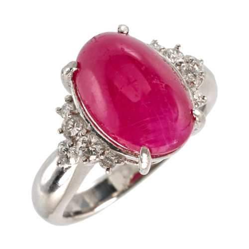 RUBIN-DIAMANT-RING : (DOBIASCHOFSKY AUKTIONEN AG)