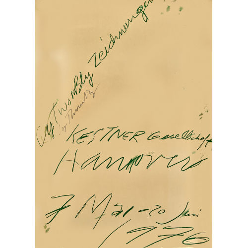 CY (EIGTL. TWOMBLY TWOMBLY : 'Cy Twombly Zeichnungen Kestner Gesellschaft Hannover 1976' (DOBIASCHOFSKY AUKTIONEN AG)