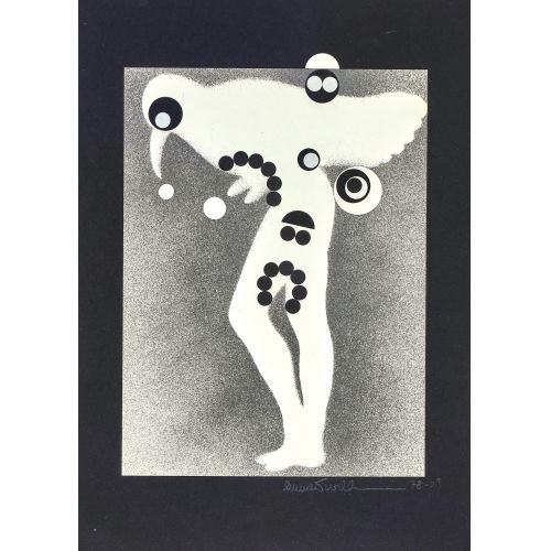EMMETT WILLIAMS : 'Birdman and manbird fused and confused in outer Space' (DOBIASCHOFSKY AUKTIONEN AG)