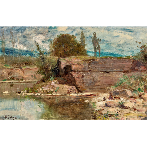 ADOLPHE (EIGTL. APPIAN APPIAN : Felsige Uferlandschaft (DOBIASCHOFSKY AUKTIONEN AG)