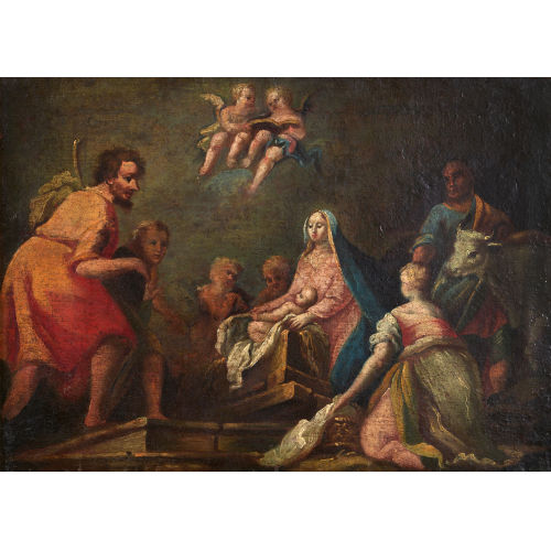 18. JH. ITALIEN : Geburt Christi (DOBIASCHOFSKY AUKTIONEN AG)