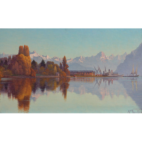 ALEXIS VAUTIER : Vue sur le lac L�man (DOBIASCHOFSKY AUKTIONEN AG)
