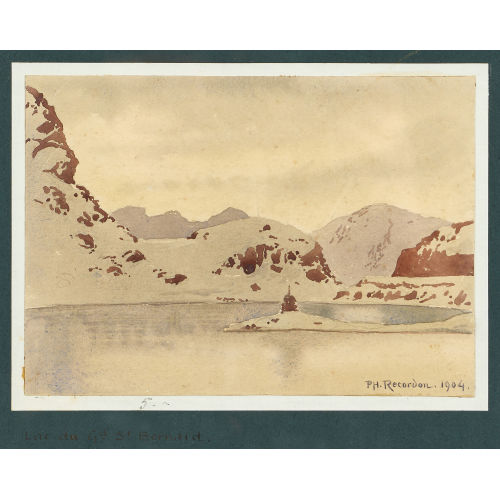 PHILIPPE ERNEST RECORDON : 'Lac du Gd. St. Bernhard' (DOBIASCHOFSKY AUKTIONEN AG)