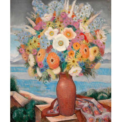 PAUL TH�OPHILE ROBERT : Bouquet et paysage (DOBIASCHOFSKY AUKTIONEN AG)
