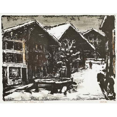 JEAN-LOUIS G�TAZ : 'La place du Village' (DOBIASCHOFSKY AUKTIONEN AG)