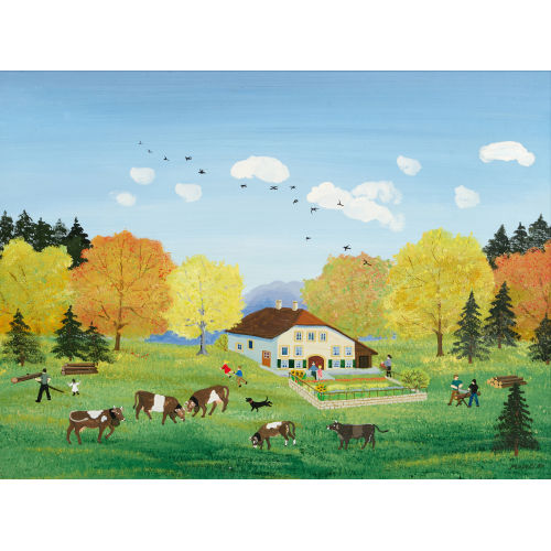 MEIELI HOLZER : Herbstliches Landleben (DOBIASCHOFSKY AUKTIONEN AG)
