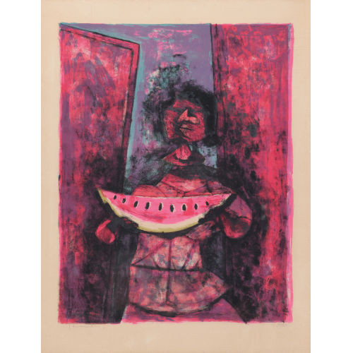 RUFINO TAMAYO : 'Mujer con sandia' (DOBIASCHOFSKY AUKTIONEN AG)
