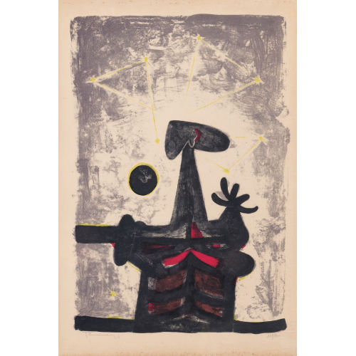 RUFINO TAMAYO : 'Hombre, luna estrellos' (DOBIASCHOFSKY AUKTIONEN AG)