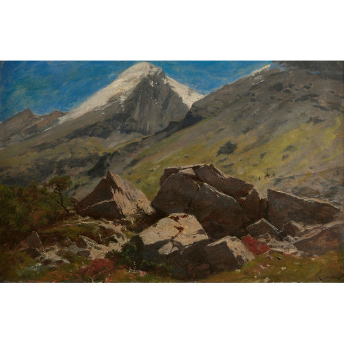 GUSTAVE EUG�NE CASTAN : Berglandschaft mit Felsbrocken (DOBIASCHOFSKY AUKTIONEN AG)