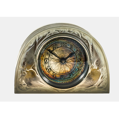REN LALIQUE : Tischuhr 'Moineaux', Wingen-sur-Moder, um 1924 (ATO) (DOBIASCHOFSKY AUKTIONEN AG)