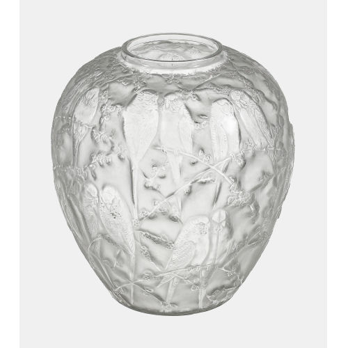 REN� LALIQUE : Vase 'Perruches', Wingen-sur-Moder, um 1925 (DOBIASCHOFSKY AUKTIONEN AG)