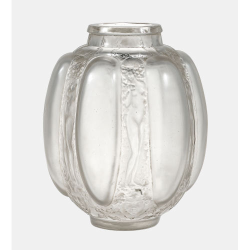 REN� LALIQUE : Vase 'Six Figurines et Masques', Wingen-sur-Moder, um 1913-1946 (DOBIASCHOFSKY AUKTIONEN AG)
