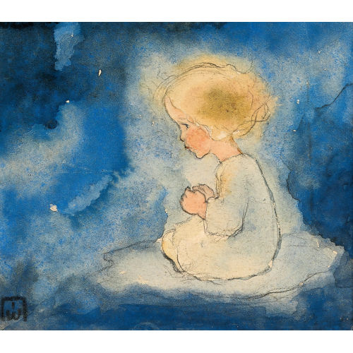 MILI WEBER : Kleines M�dchen auf einer Wolke (DOBIASCHOFSKY AUKTIONEN AG)
