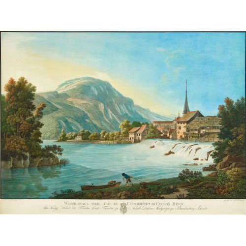 PETER BIRMANN : 'Wasserfall der Aar zu Untersewen im Canton Bern' (DOBIASCHOFSKY AUKTIONEN AG)