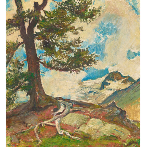 RUDOLF L�W : Berglandschaft mit Arve (DOBIASCHOFSKY AUKTIONEN AG)