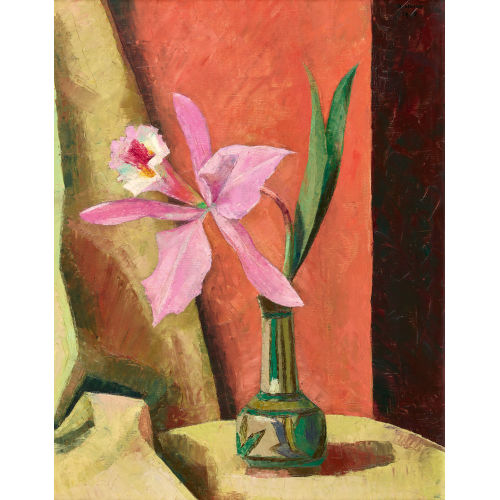 HEINRICH (GEN. HAIGGI) M�LLER : Stillleben mit Orchidee in Vase (DOBIASCHOFSKY AUKTIONEN AG)