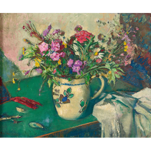 RUDOLF L�W : Bunter Blumenstrauss in Henkelkrug (DOBIASCHOFSKY AUKTIONEN AG)