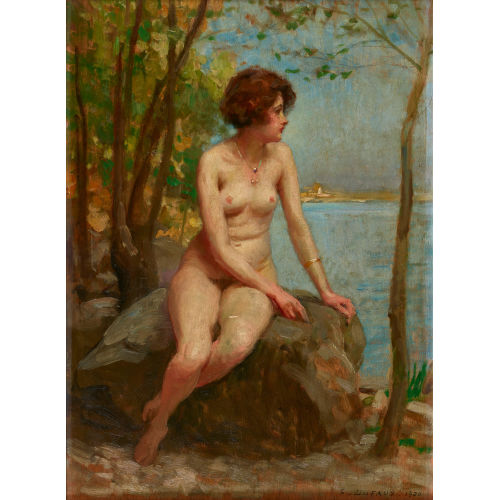 AUGUSTE FR�D�RIC DUFAUX : Nu au bord du lac (DOBIASCHOFSKY AUKTIONEN AG)