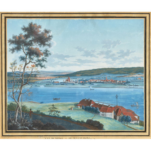 JOHANN PETER GIRARD : 'Vue de Nidau et de ses environs' (DOBIASCHOFSKY AUKTIONEN AG)