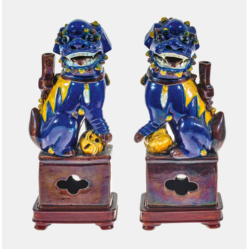 PAAR F�-HUNDE : Qing-Dynastie, China, 18./19. Jh (DOBIASCHOFSKY AUKTIONEN AG)