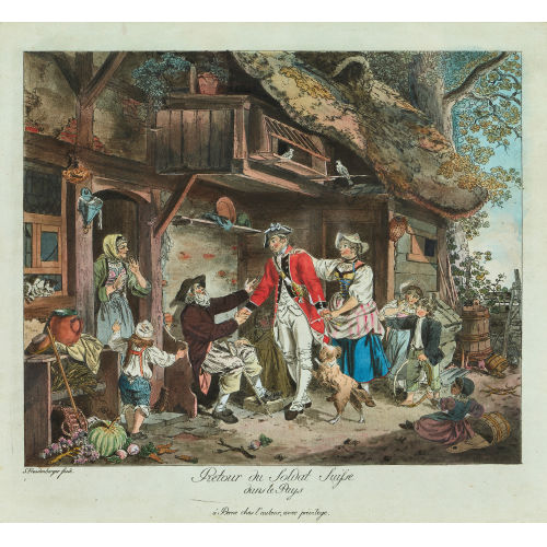 SIGMUND FREUDENBERGER : 'Retour du Soldat Suisse dans le Pays' (DOBIASCHOFSKY AUKTIONEN AG)