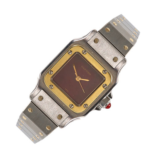 CARTIER : Damenarmbanduhr 'Santos Carree' (DOBIASCHOFSKY AUKTIONEN AG)