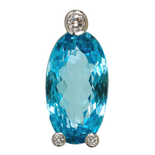 AQUAMARIN-BRILLANT-ANH�NGER : (DOBIASCHOFSKY AUKTIONEN AG)