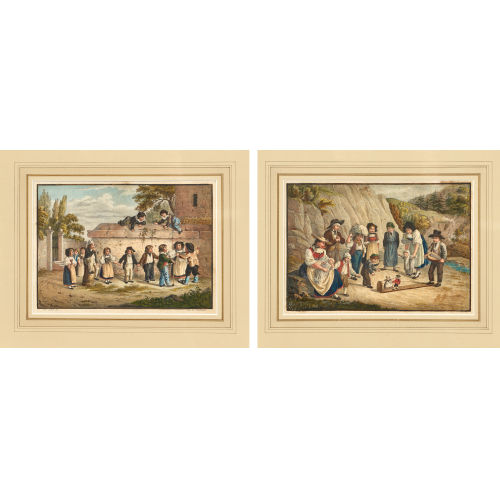 JOHANN SIEBERT : Paar Kinderszenen (DOBIASCHOFSKY AUKTIONEN AG)