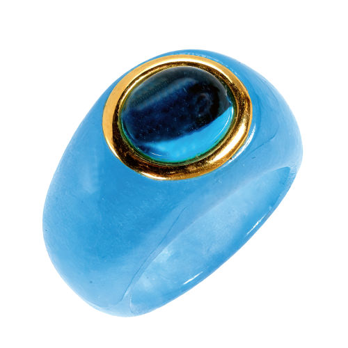 JADE-TOPAS-RING : (DOBIASCHOFSKY AUKTIONEN AG)