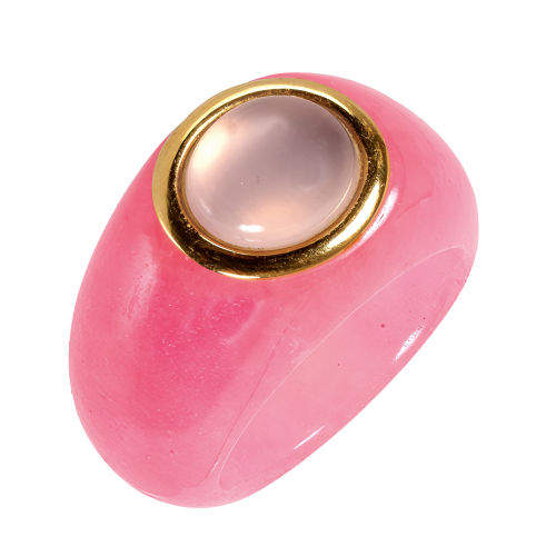 JADE-MONDSTEIN-RING : (DOBIASCHOFSKY AUKTIONEN AG)