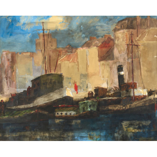 WALTER KREBS : Der Hafen von Antwerpen (DOBIASCHOFSKY AUKTIONEN AG)