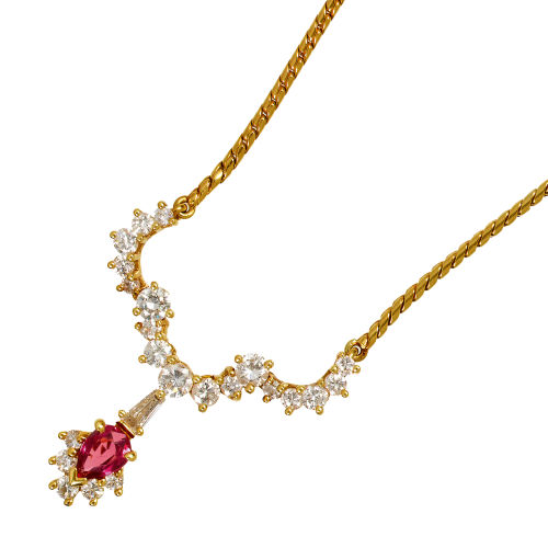RUBIN-DIAMANT-COLLIER : (DOBIASCHOFSKY AUKTIONEN AG)