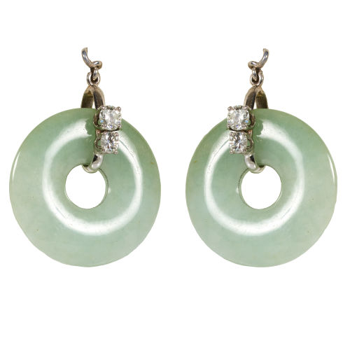 JADE-BRILLANT-OHRH�NGER : (DOBIASCHOFSKY AUKTIONEN AG)