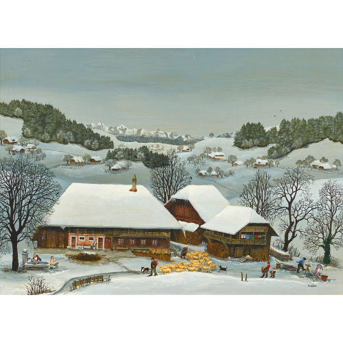 HELEN G�DEL : B�uerliche Winterlandschaft (DOBIASCHOFSKY AUKTIONEN AG)